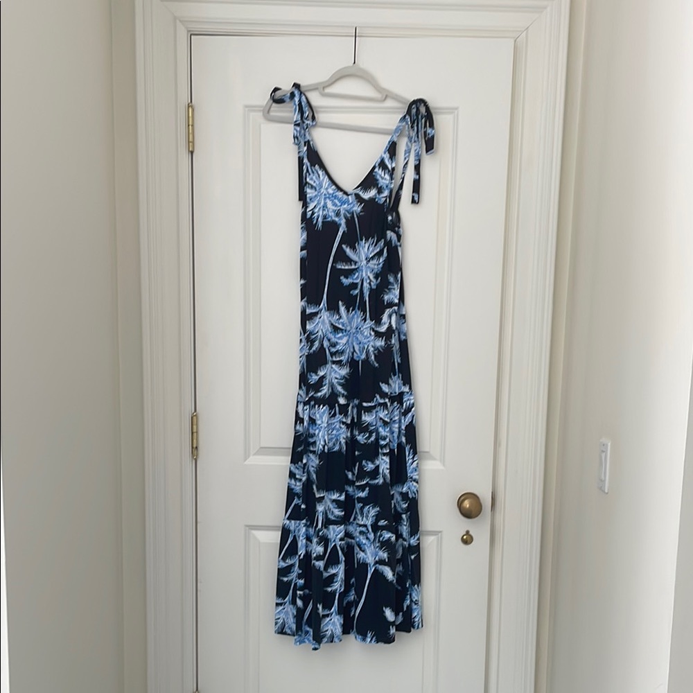 Maaji Blue and Black Palm Tree Women's Dress
